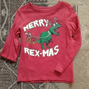 NWOT Childs Merry Rex-mas Christmas Shirt